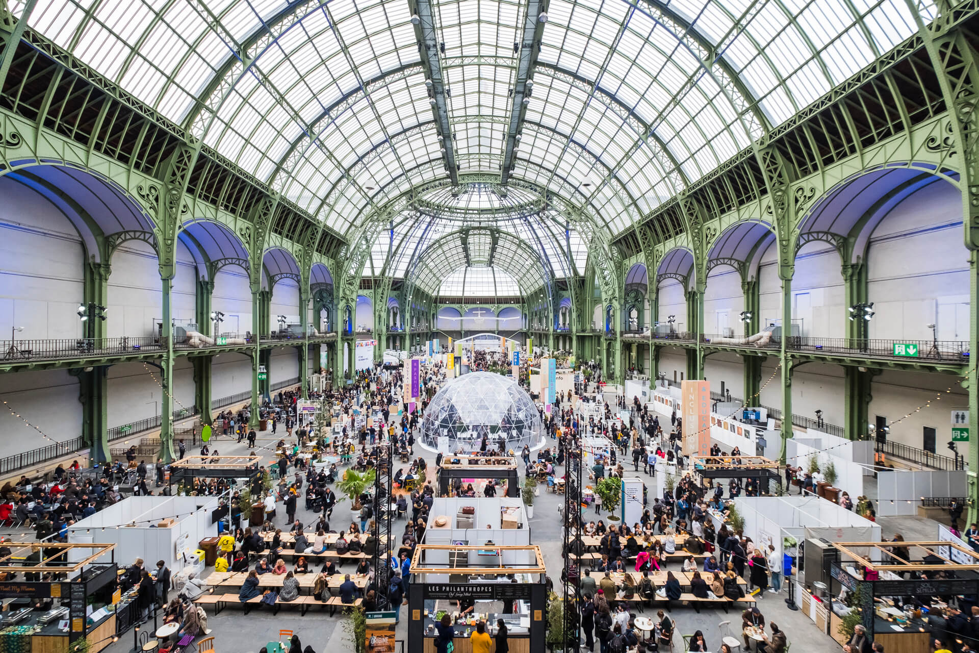 Overview of the ChangeNOW 2020 expo of solutions at the Grand Palais